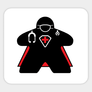 Hero Doctor Meeple Sticker